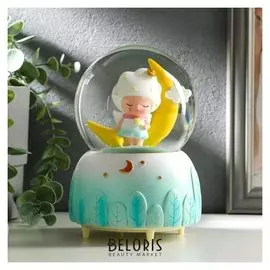 Сувенир полистоун водяной шар музыка "Малышка-инопланетянка" крутится 15.5х10х10 сv