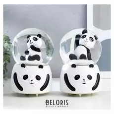 Сувенир полистоун водяной шар музыка "Панда" крутится 15х10х10 см