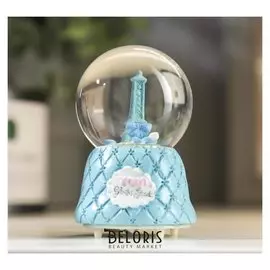 Сувенир полистоун водяной шар свет "Эйфелева башня" 7,5х5х5 см