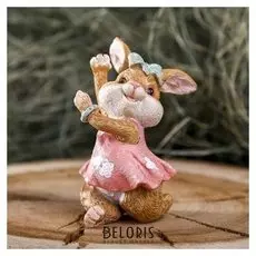 Сувенир полистоун "Зайка танцовщица" 6х5х7 см