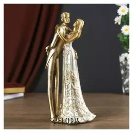 Сувенир полистоун "Жених и невеста на бракосочетании" 29,5х8,5х14 см