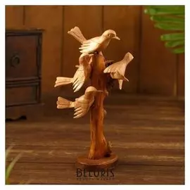 Сувенир "Птички на ветке" дерево 15х10х20 см