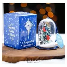 Сувенир рождественский со снегом «Снегирь»