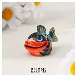 Сувенир "Рыбка", гжель цветная, 4х6 см