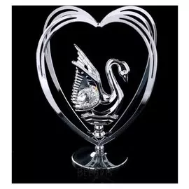 Сувенир с кристаллами Swarovski "Лебедь" 10,2х7,8 см