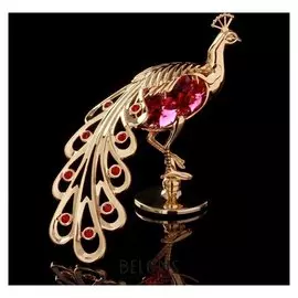 Сувенир с кристаллами Swarovski "Павлин" 11,9х8 см