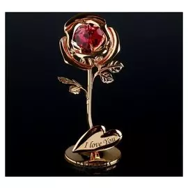 Сувенир с кристаллами Swarovski "Роза мини" 8х3,2 см