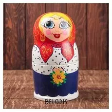 Сувенир-шкатулка "Матрешка", ручная роспись, 27 см