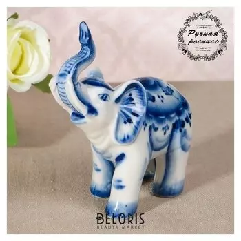 Сувенир «Слон», 11х5,5х11,5 см см, гжель