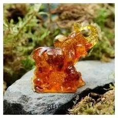 Сувенир "Слон", 4 см, янтарь