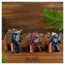 Сувенир "Слон с точечным узором"
