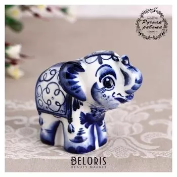 Сувенир «Слон тоша», 9х11 см, гжель