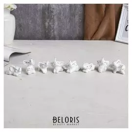 Сувенир "Слонята мини" набор 8 шт. 6х6,2х6,2 см