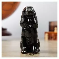 Сувенир "Собака спаниель" чёрный, 12,5 см
