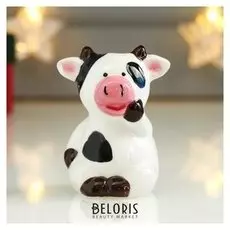 Сувенир-солонка,перечница керамика "Бычок пятнистый" 5х4,5х7,8 см