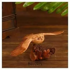 Сувенир "Сова на коряге" дерево 20х8х10 см