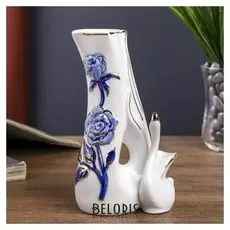 Сувенир "Ваза лебёдушка роза"