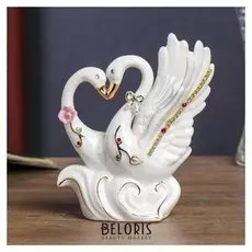 Сувенир "Влюблённые лебеди" стразы 15х11х6 см