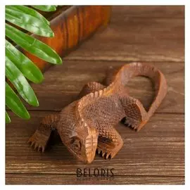 Сувенир "Ящерица" дерево 20х9х6 см
