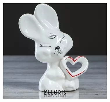 Сувенир "Заяц с сердцем" 16 см