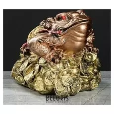 Сувенир "Жаба феншуй" цвет бронзовый, 18 см