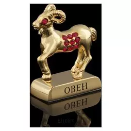 Сувенир знак зодиака «Овен», 5×2×5 см, с кристаллами сваровски