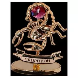 Сувенир знак зодиака «Скорпион», 7×2,3×9 см, с кристаллом сваровски