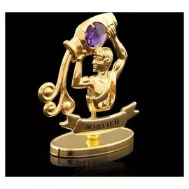 Сувенир знак зодиака «Водолей», 9,5×4×6,5 см, с кристаллом сваровски