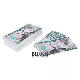 Сувенирные салфетки бумажные "Пачка денег 50 долларов" двухслойные 25 листов 33х33 см