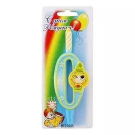 Свеча - цифра 0 Смайлик