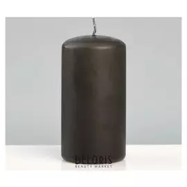 Свеча - цилиндр "Колор", 6×11,5 см, чёрная