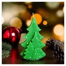 Свеча декоративная "Еловый лес", 7,5×4,5×12 см