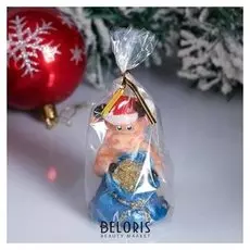 Свеча декоративная "Символ года 2021. бычок с мешком денег" 8 см