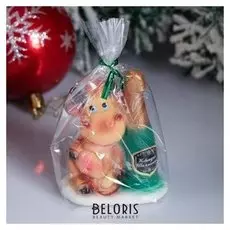 Свеча декоративная "Символ года 2021. бычок с шампанским" 8,5 см