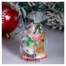 Свеча декоративная "Символ года 2021. бычок со стопкой денег" 8,5 см