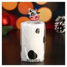 Свеча декоративная "Символ года 2021 цилиндр коровка"