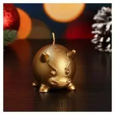 Свеча декоративная "Символ года 2021 грозный бычок"