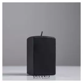 Свеча классическая квадратная 5*10 см, черная, лакированная