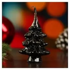 Свеча лакированная "Ёлочка на пеньке", Gold Noir, 7 см