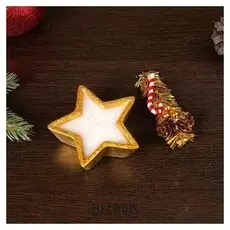 Свеча "Новогодняя звезда", золотой