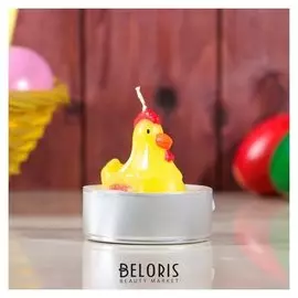 Свеча парафиновая декоративная "Молодые курочки" в гильзе, фигурная