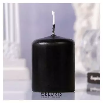Свеча пеньковая, 4х5см, чёрная