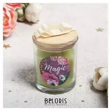 Свеча с деревянной крышкой Magic