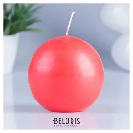 Свеча шар 80 красный