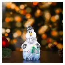 Свеча "Снеговик сказочный"