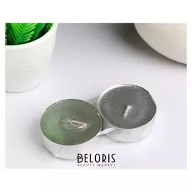 Свеча в гильзе "Макси", серебро, 2 шт