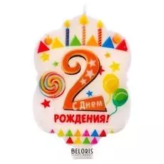 Свеча в торт "2"