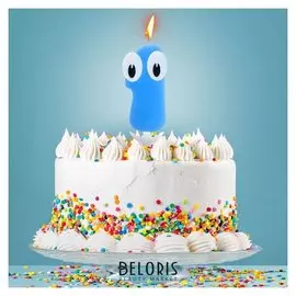 Свеча в торт цифра 1 "С Днем Рождения, малыш"