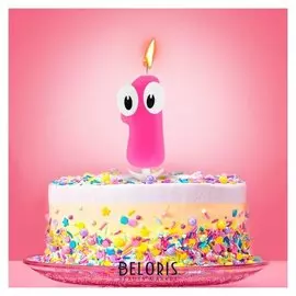 Свеча в торт цифра 1 "С Днем Рождения, малышка"