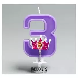 Свеча в торт цифра 3 София прекрасная